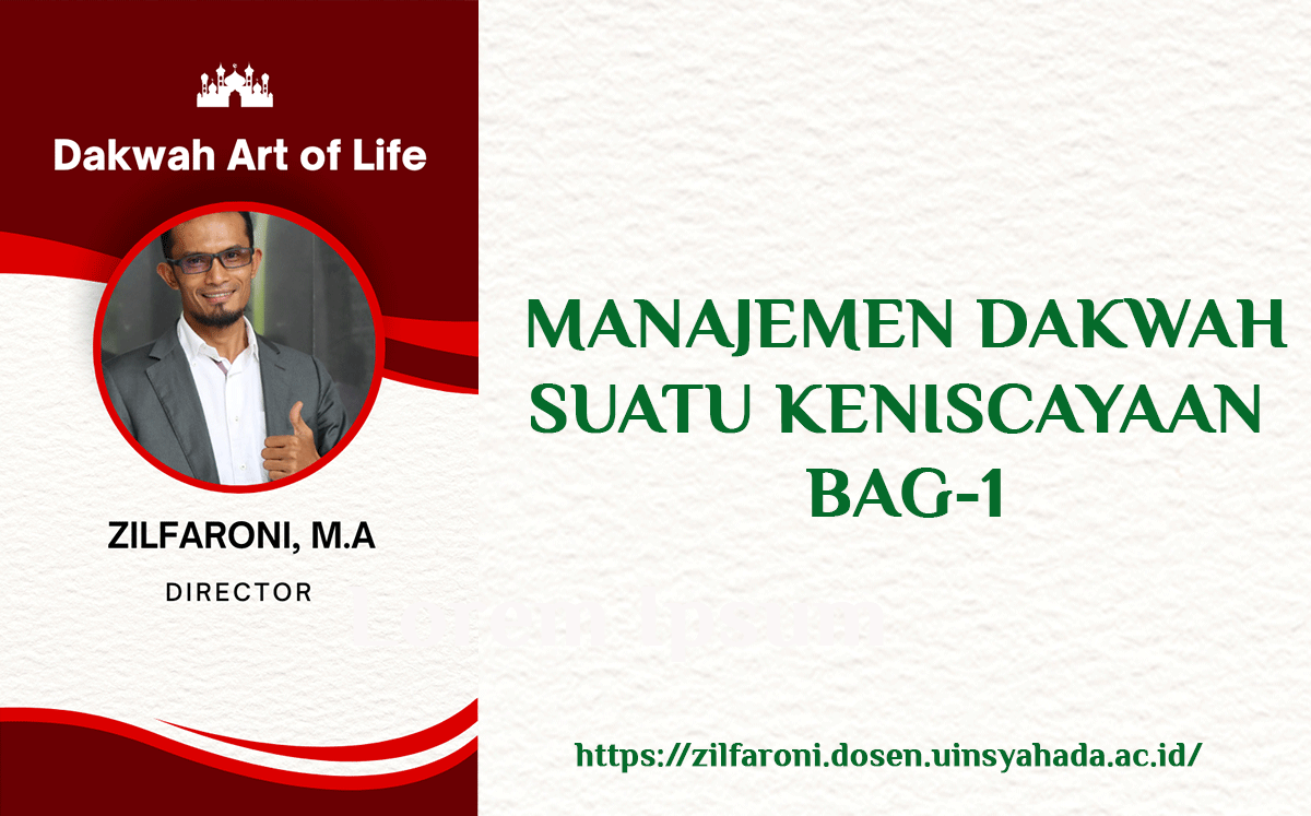 Perencanan Dakwah Suatu Keniscayaan -1